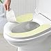 Zebratown Bathroom Warmer Washable Adhesive Cloth Toilet Seat Cover Pads (3set)