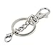 6 Pieces/Pack Metal Swivel Lanyards Snap Hooks Lobster Clasps with Key Rings for Kechain Handbag Jewelry Findings (Silver)