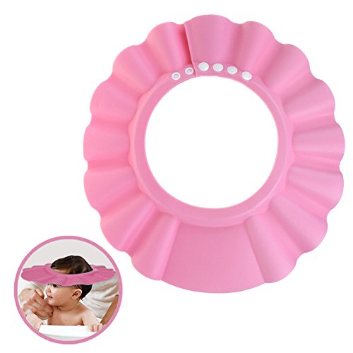 My Baby Safety Bath | Cute Anti Tears Bath Visor Shampoo Hat | Adjustable Durable Non Slip EVA Material | Ideal for Baby Children Kids Toddler | Pink | 825.2