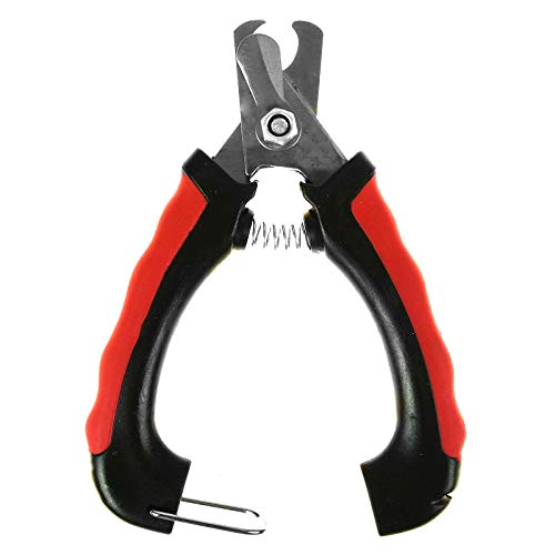 6" Dog Nails Clippers Claw Trimmer Dog Nail Grinders Razor Blade Scissor for Pet Grooming with Safety Guard - Ideal for Medium to Large Dog Breeds (Red)