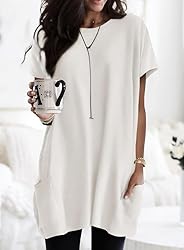 Poetsky Womens Long Maternity Tshirts Loose Fit