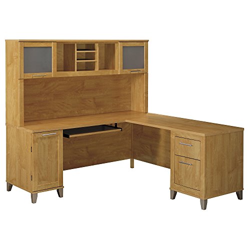Somerset 71W L Shaped Desk with Hutch