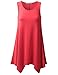 URBANCLEO Womens Handkerchief Hem Sleeveless eLong Tunic Tank Top Shirt (S-3X)