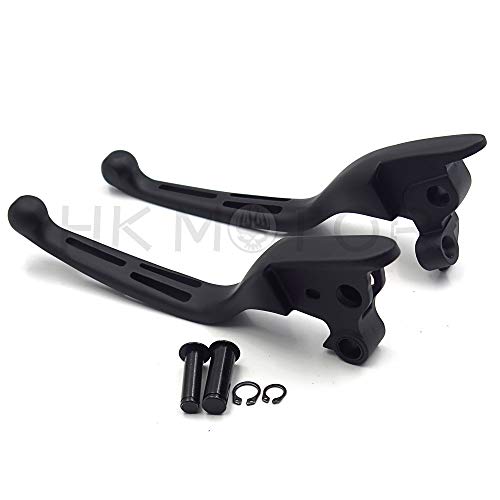 HK GROUP Motorcycle Parts Black Brake Clutch Hand Levers For Harley 2008-2013 Touring and Trike models 2014-later FLHR and FLHRC (DOES NOT fit models equipped with hydraulic clutch)