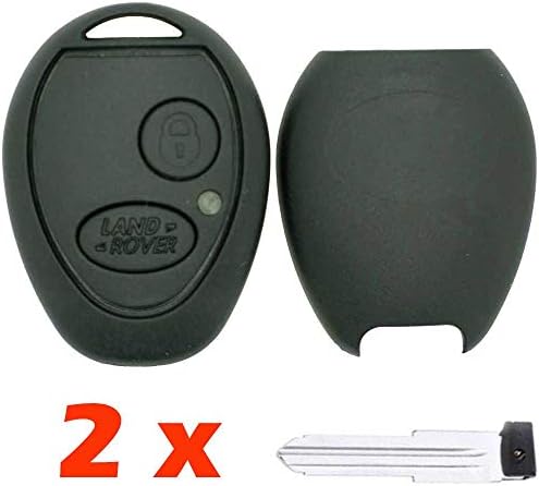 RKFUK® - 2 x LandRover Discovery 2 TD4 TD5 2 Button Replacement Car Key Fob Casing for Land Rover Remote Key Fob Refurbishment