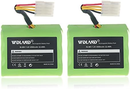 WDLAND Replacement Battery for Neato XV-11 XV-12 XV-14 XV-15 XV-21 XV-28 Pro Robotic Vacuum Cleaners,7.2V Charge Battery (2 Pack)