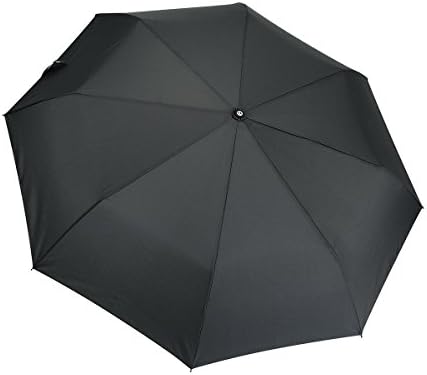 Mooxury Travel Umbrella with Teflon Coating, Windproof, Reinforced Canopy, Auto Open Close - Black