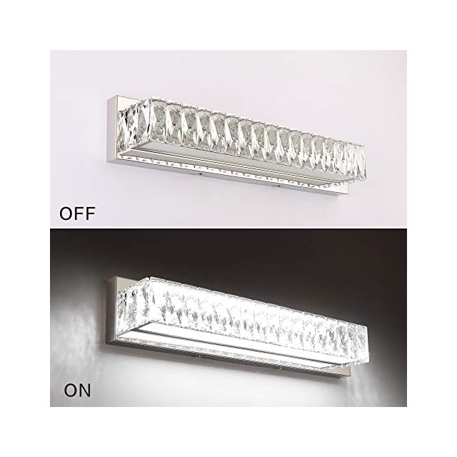 ZUZITO Crystal Bathroom Vanity Lighting Fixtures 7500 Modern LED Vanity