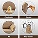 Easy-Going 2 Pieces Microfiber Stretch Chair Slipcover – Spandex Soft Fitted Sofa Couch Cover Washable Furniture Protector with Elastic Bottom Kids Pet Camel