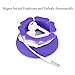 MAIRUI Wired Earbud Case Earphone Headphone Cord Organizer Earbuds Wrap Soft Silicone Magnetic Holder Storage Tangle Free Cable Winder(Purple)