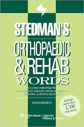 Stedmans Orthopaedic Rehab Words With Chiropractic - 