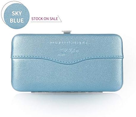 Small Tweezers Case for Eyelash Extensions Individual Makeup Tools Storage Scissors Lash Brush and Tweezers Bag 9 Colors by Yelix (Sky Blue)