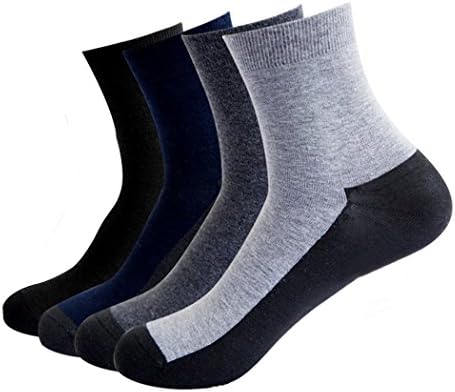 Men's Performance Ankle Socks Crew Sock No Show Sock 4 Pack Business Casual Socks (L, Multicoloured)