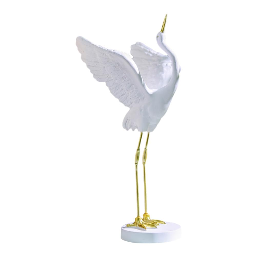 VICASKY Crane Ornament, Miniature Crane Decor Yard Art Heron Statues Miniature Decor Heron Statue Garden Ornaments Garden Statues Outdoor Suitable for Decoration