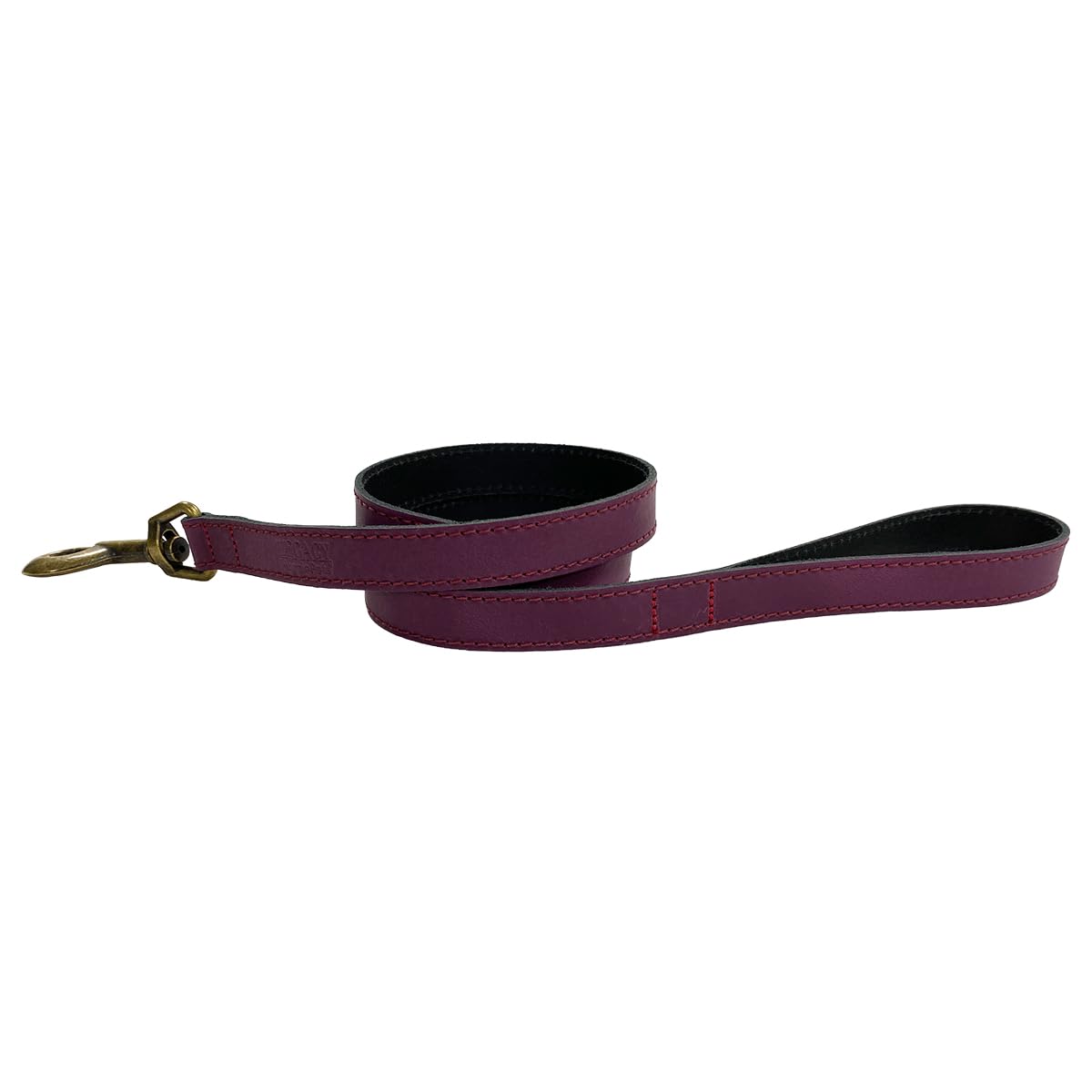 HugglePets Leather Dog Lead Legacy British Handmade Leather (Merlot, 100cm x 1.9cm)