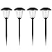 Best Solar Light Outdoor Solar LED Filament-Style Path Weatherproof Metal Light | 10X Brightness | 3000K | 4-Pack