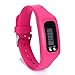 Iuhan® Fashion Digital LCD Pedometer Run Step Walking Distance Calorie Counter Watch Bracelet (Hot Pink)