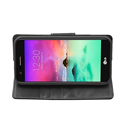 LG Stylus 4, Stylo 4 [El Lumiere Treasure Wallet Case] Multi-Card Slot Wallet Case [Drop Protection] Premium Leather [Kickstand Feature] (T-Flower Black) - Thumbnail 6