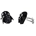 MENDEPOT Star Wars Movie Cufflinks In Box Yoda Cufflink Darth Vader Cufflinks In Box (Darth Vader BLK)