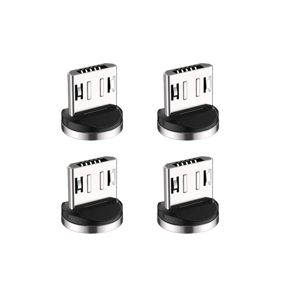 P-TECHUK Micro Usb Magnetic Tips, Magnetic Connector for Charging Cable, (4 x Micro Usb), NO Cable. A15 and A2