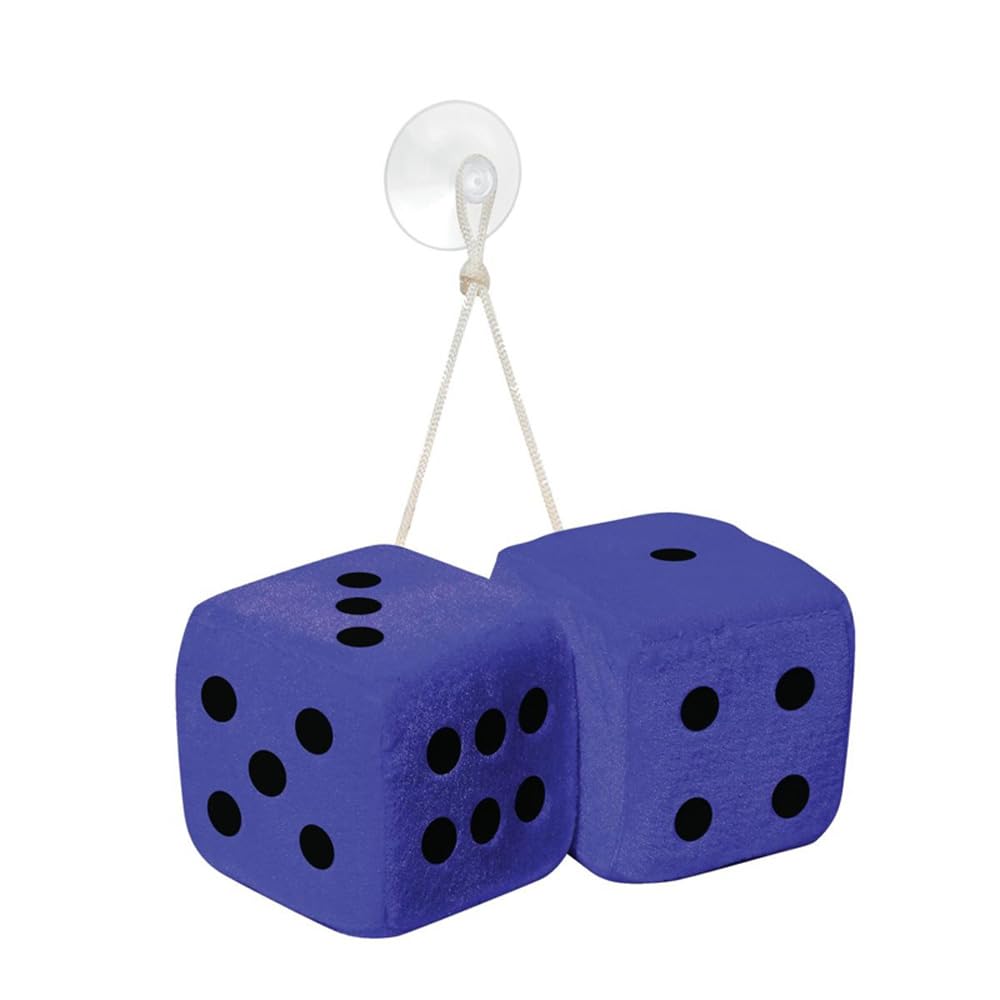 Simoni Racing Microfibre Big Dices 10x10cm - Blue with white Dots - Set of 2 pieces