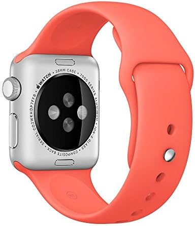 Vonli Apple Watch Soft Silicone Replacement Watch Band for Apple Watch Series 3, Series 2, Series 1, Sports &amp; Edition for 42mm and 38mm sizes, Apricot Watch Band for Apple Watch, 38mm (M/L)