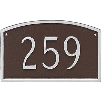Montague Metal Prestige Arch Petite Address Sign Plaque, 5.5