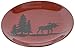 DEI Woodland Moose Stoneware Dinner Plate, 11-Inch