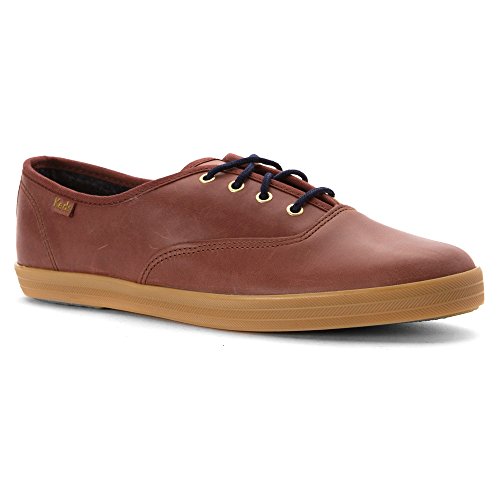 Keds Champion Burnished Leather Java Womens Fashion Sneaker Size 7M
