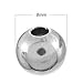 VALYRIA 50pcs Stainless Steel Round Spacer Beads Jewelry Findings Craft Supplies 8mm Dia