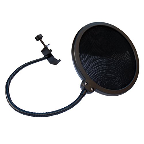 AxcessAbles SF-101KIT Recording Studio Microphone Isolation Shield w/Stand (Black)