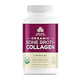 Ancient Nutrition Organic Bone Broth Collagen Capsules, 180 Count - Organic, On-the-Go Protein Capsules - Joint Comfort, Flexibility and Cartilage Health
