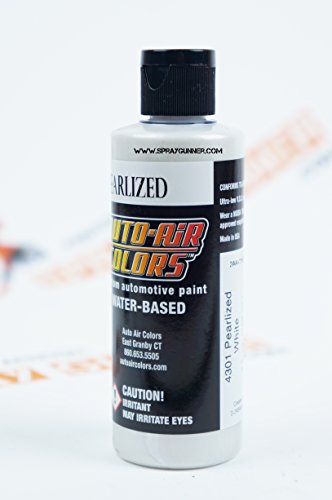Createx Auto-Air Colors 4oz Pearlized White 4301 Custom Airbrush Paint. by SprayGunner