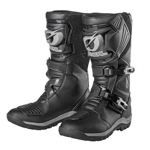 ONEAL | Motorcycle Boots | Enduro Adventure | Rugged & Waterproof Touring Boot, Metal Reinforced Insole, Replaceable Footbed | Sierra Pro Boot | Adult | Black | Size 41