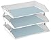 Acrimet Facility 3 Tier Letter Tray, Side Load, Letter Size/A4, Desktop File Organizer, Plastic (White Color)