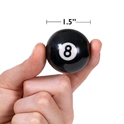 Mini Pool Balls | 1.5" Balls Fit Tabletop & Freestanding Miniature Billiards Tables | Real Resin Balls Perform Like Full Size Balls - Thumbnail 3