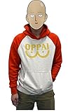 One Punch Man Hoodie Saitama Oppai Sweatshirt Cosplay Costume with front pocket