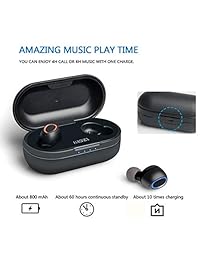 Auriculares Bluetooth Bluetooth V5.0 Estéreo Mini Auriculares Deporte IPX6 Impermeable Auriculares con Caja de Carga y Micrófono Integrado para iPhone Android Samsung