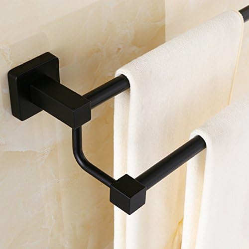 AUSWIND Antique Black Oil Painted Towel Bars 2 Layers Wall Mount Bathroom Accessories UM09