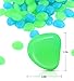 200 Pcs Glow Rocks Outdoor - Glow in the Dark Pebbles for Walkways and Decor in Bule & Green, Glowing Resin DIY Decorative Rocks for Driveway/Pathway/Flower Bed/Garden/Fish Tank/Aquarium/Landscape
