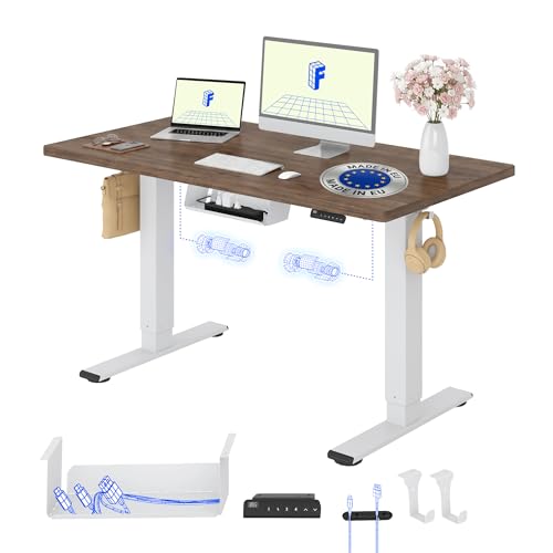 FLEXISPOT Höhenverstellbarer Schreibtisch elektrisch, Doppelmotor 160x80 cm