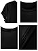 ROMWE Women's Short Sleeve Shirt Casual Swing Dress Black XXL