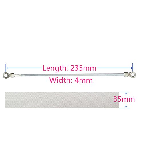 8-inch Hand Heat Seal Closer Impulse Sealer Accessories Repair Kit Heat Elements PTFE Cloth Covers, 2 Pcs Heating Element+2 Pcs PTFE Cloth (Width 4mm)