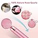 2-IN-1 Jade Roller Face Massager, Electric Nature Rose Quartz Beauty Bar Facial Roller Kit, Arm Eye Nose Massage Stone for Face Lift,Anti-Aging,Anti-Wrinkles,Skin Tightening,Face Firming
