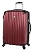 Lucas Outlander Hard Case 24 inch Expandable Rolling Suitcase With Spinner Wheels (One Size, Burgundy)