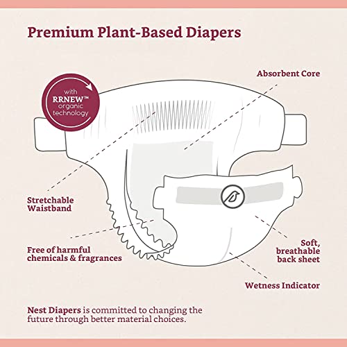 Nest Baby Diapers, Size 4, 2330 lbs. (60 Count) Disposable Premium