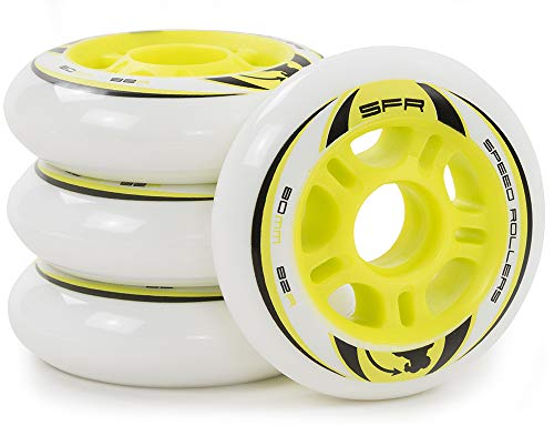 SFRSkates SFR500 82A Adult Unisex Wheels, White, 72 mm