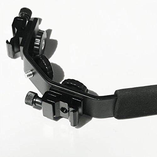 LimoStudio Camera Bracket Mount Heavy Duty Photography Video L-Bracket with Standard Flash Shoe Mounts, AGG1179