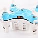 Dayan Anser Super Mini UFO Drone,LED RC Rechargeable Quadcopter,CX-STARS 4CH 6 Axis Gyro Helicopters With 3D Flips Headless Mode RTF---Drones For All Age (Blue)