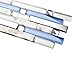 TST Glass Inner Conch Tile Beach Style Blue Cream White Brushed Steel Art Mosaic Kitchen Backsplash Bath Decor TSTNB06 (1 Sample [4'' x 12''])